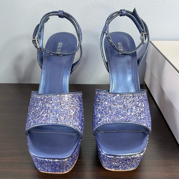 Guess Blue Glitter Heels - Picture 7 of 10